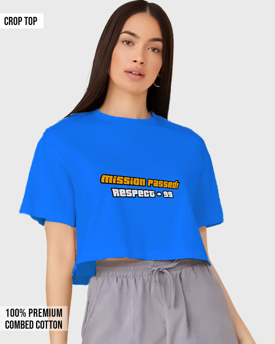 Womens Cropped TShirt Gaming Gta 2