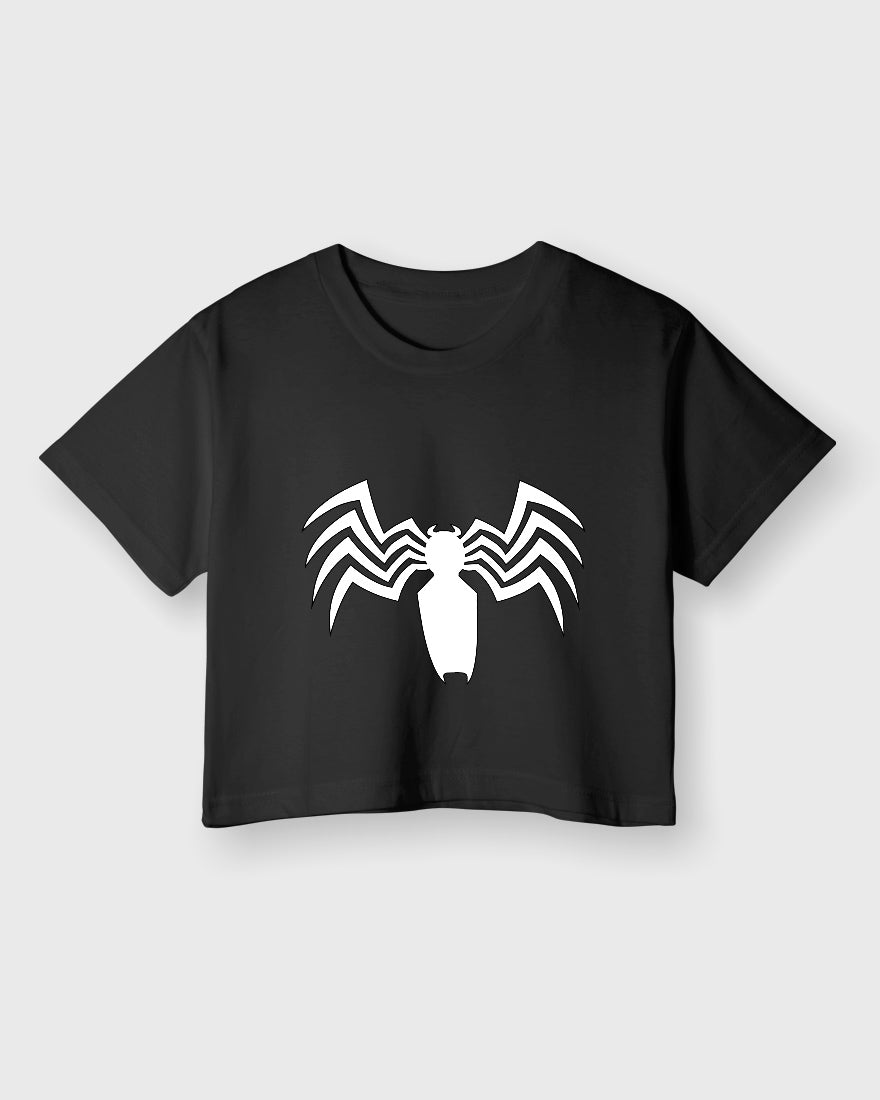 Womens Cropped TShirt Movies Venom Logo