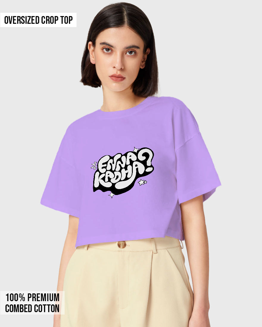 Womens Oversized Cropped TShirt Trendings Enna Kadha