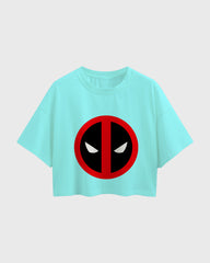 Womens Oversized Cropped TShirt Movies Dead Pool