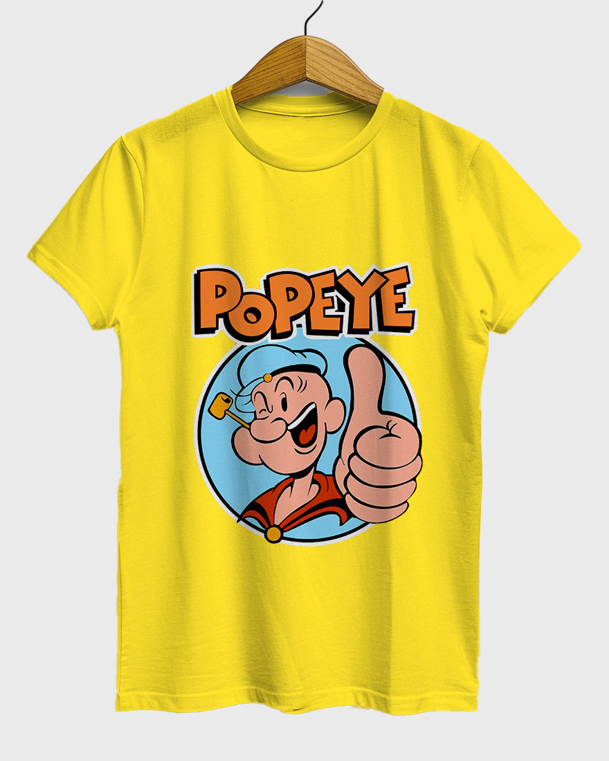 Womens Relaxed Fit TShirt Cartoon Popeye