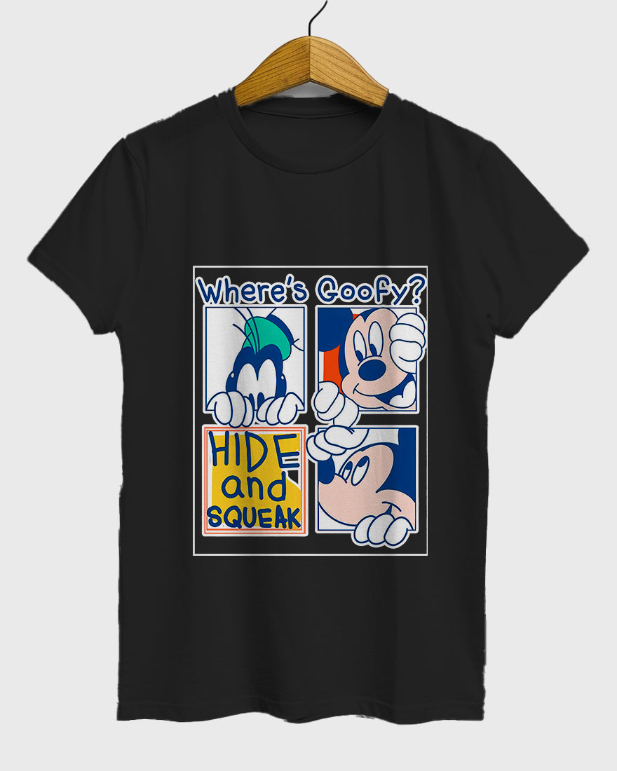 Womens Relaxed Fit TShirt Cartoon Mickey Hide & Squeak