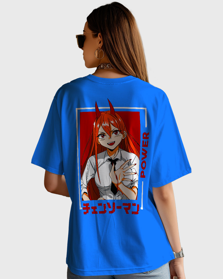 Womens Oversized TShirt Anime Chainsaw Man