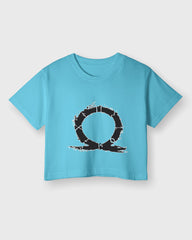 Womens Cropped TShirt Gaming God Of War Logo