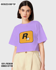 Womens Oversized Cropped TShirt Gaming Gta 1