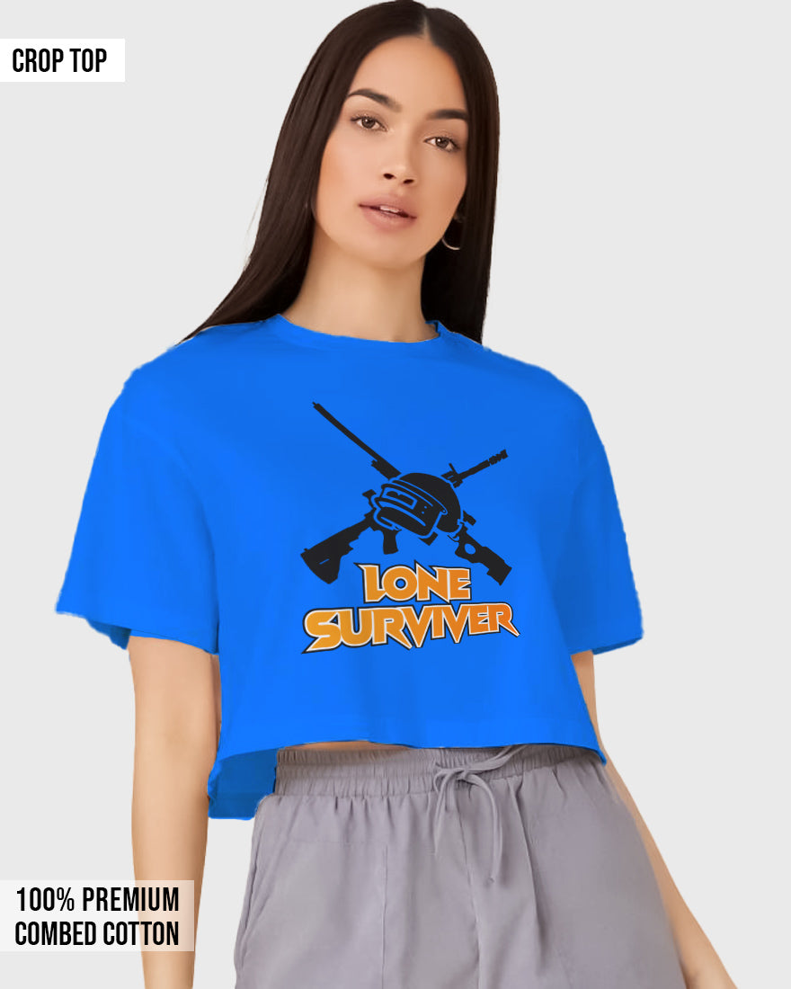 Womens Cropped TShirt Gaming Pubg 2