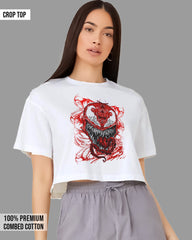 Womens Cropped TShirt Movies Venom Villian Venom