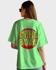 Womens Oversized TShirt Funky Game Over