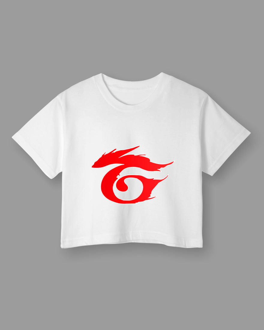 Womens Cropped TShirt Gaming Free Fire 1