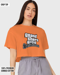 Womens Cropped TShirt Gaming Gta 3