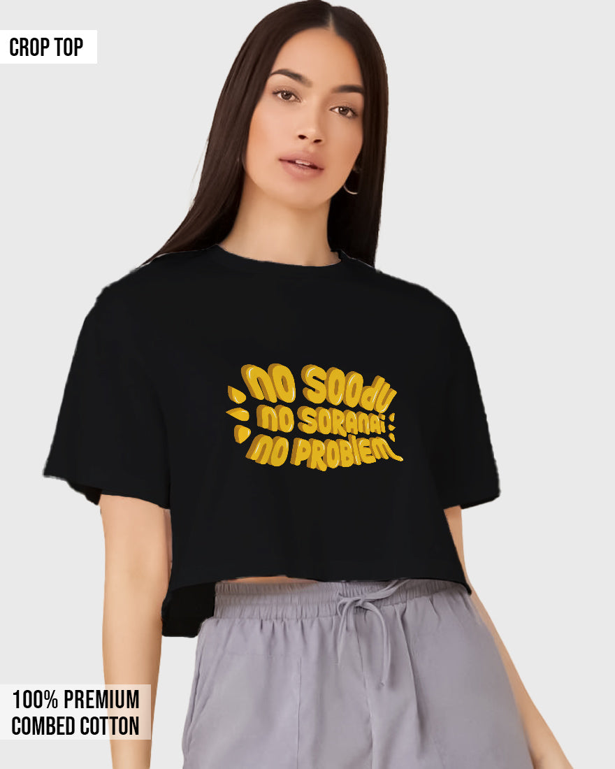 Womens Cropped TShirt Trendings No Problem