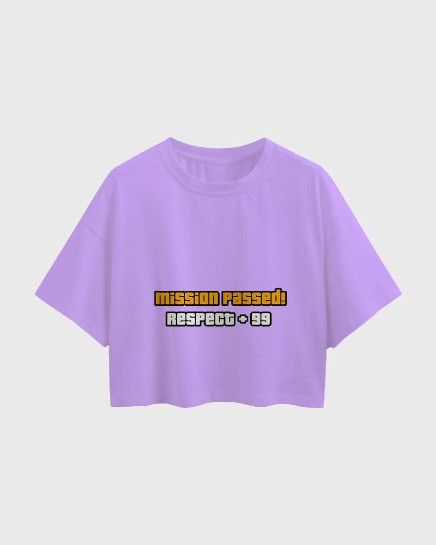 Womens Oversized Cropped TShirt Gaming Gta 2