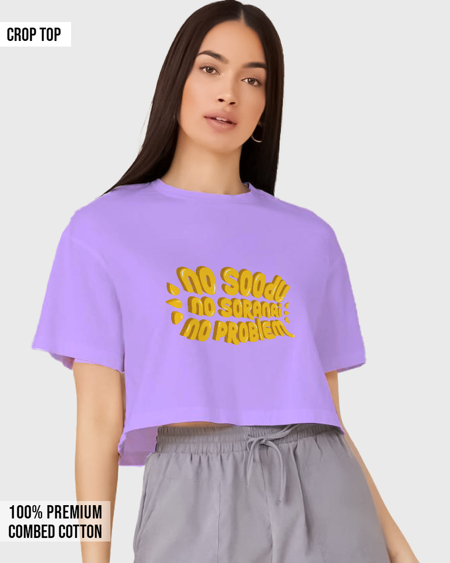 Womens Cropped TShirt Trendings No Problem