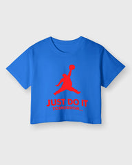 Womens Cropped TShirt Funky Just Do It