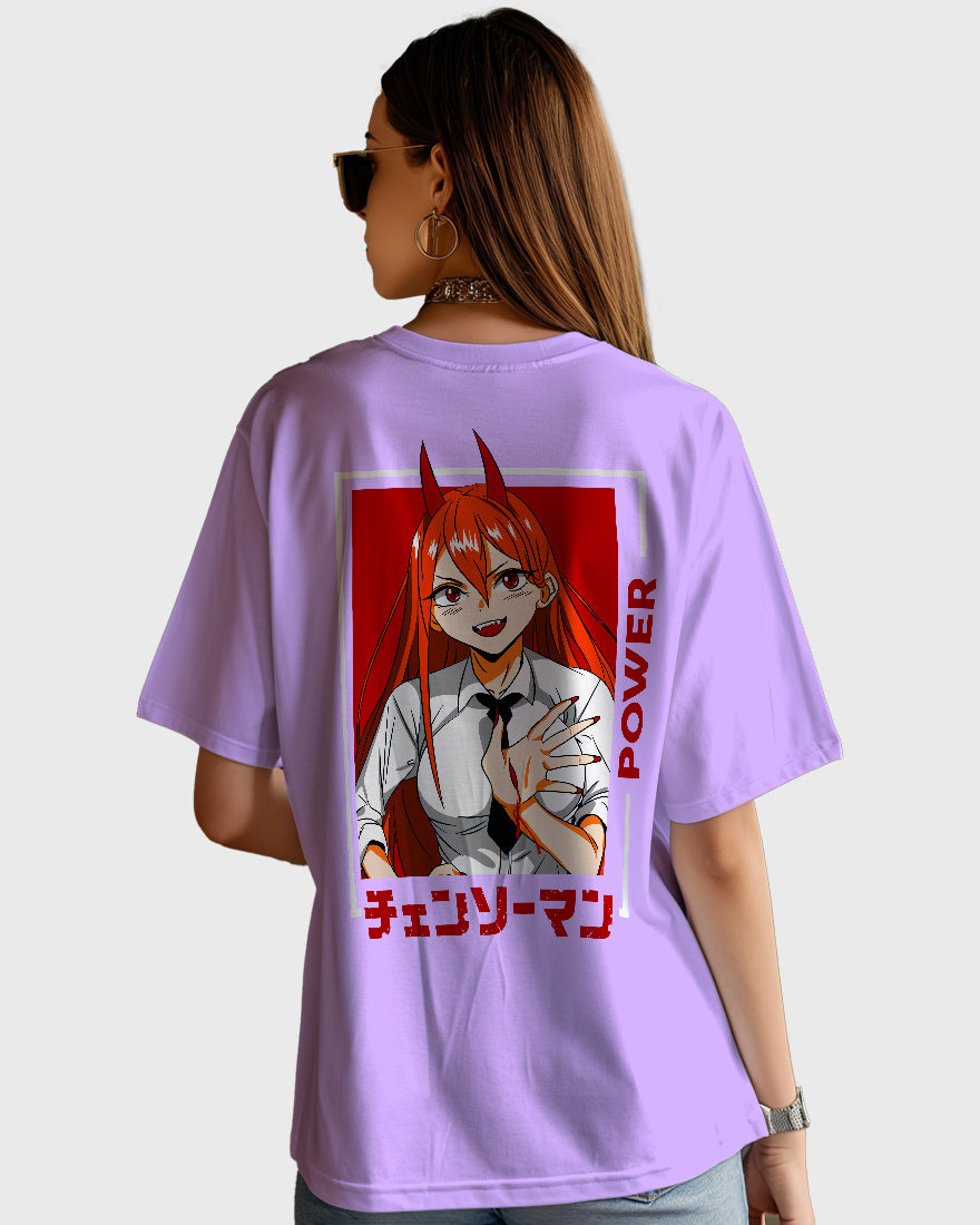 Womens Oversized TShirt Anime Chainsaw Man