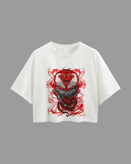 Womens Oversized Cropped TShirt Movies Venom Villian Venom