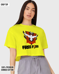 Womens Cropped TShirt Gaming Free Fire 2