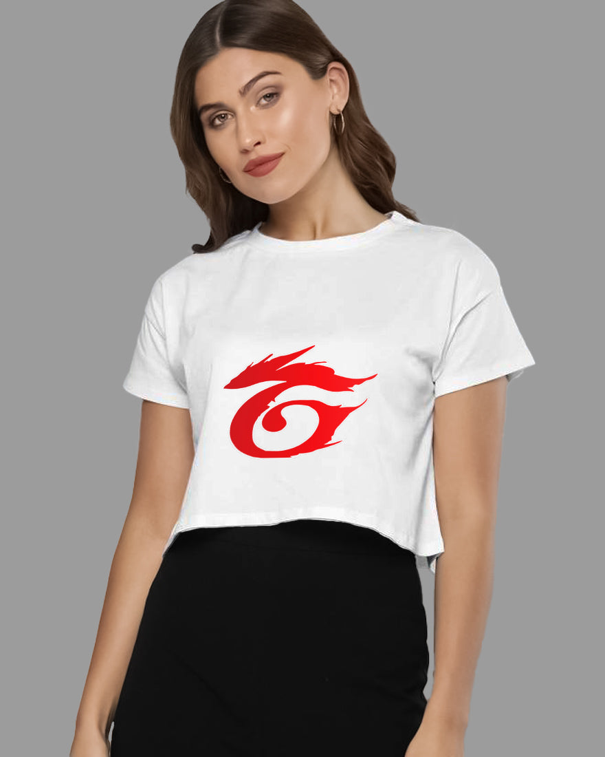 Womens Cropped TShirt Gaming Free Fire 1