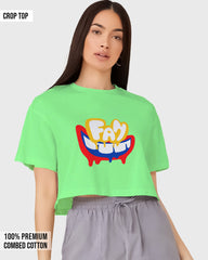 Womens Cropped TShirt Funky Fan