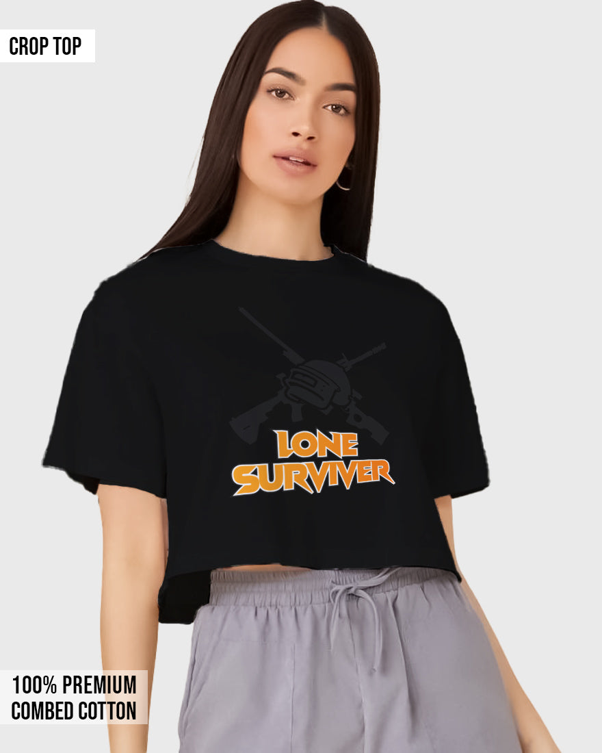 Womens Cropped TShirt Gaming Pubg 2