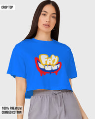 Womens Cropped TShirt Funky Fan