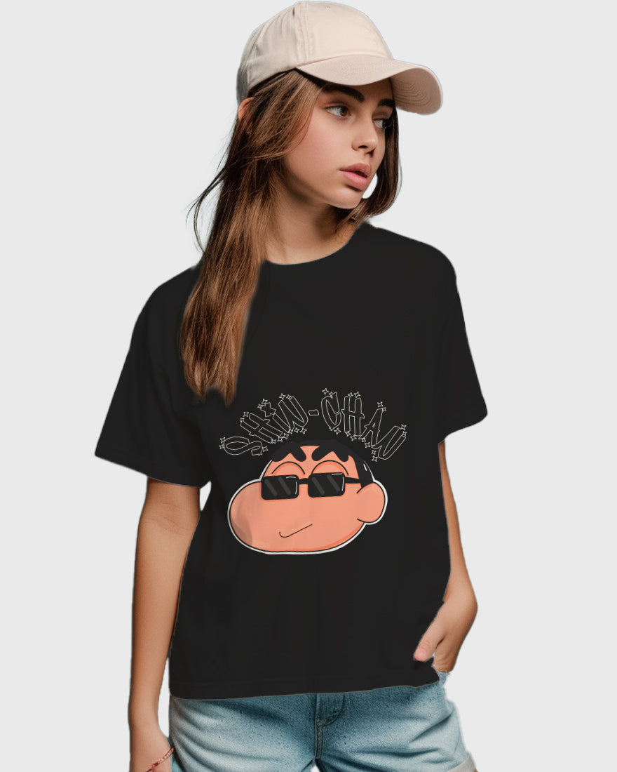 Womens Relaxed Fit TShirt Cartoon Sinchan