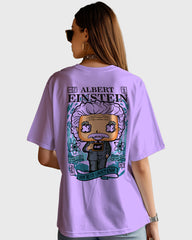 Womens Oversized TShirt Trending Albert Einstein