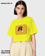 Womens Oversized Cropped TShirt Gaming Gta 1