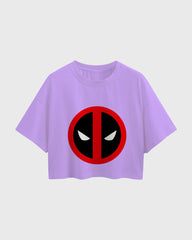 Womens Oversized Cropped TShirt Movies Dead Pool