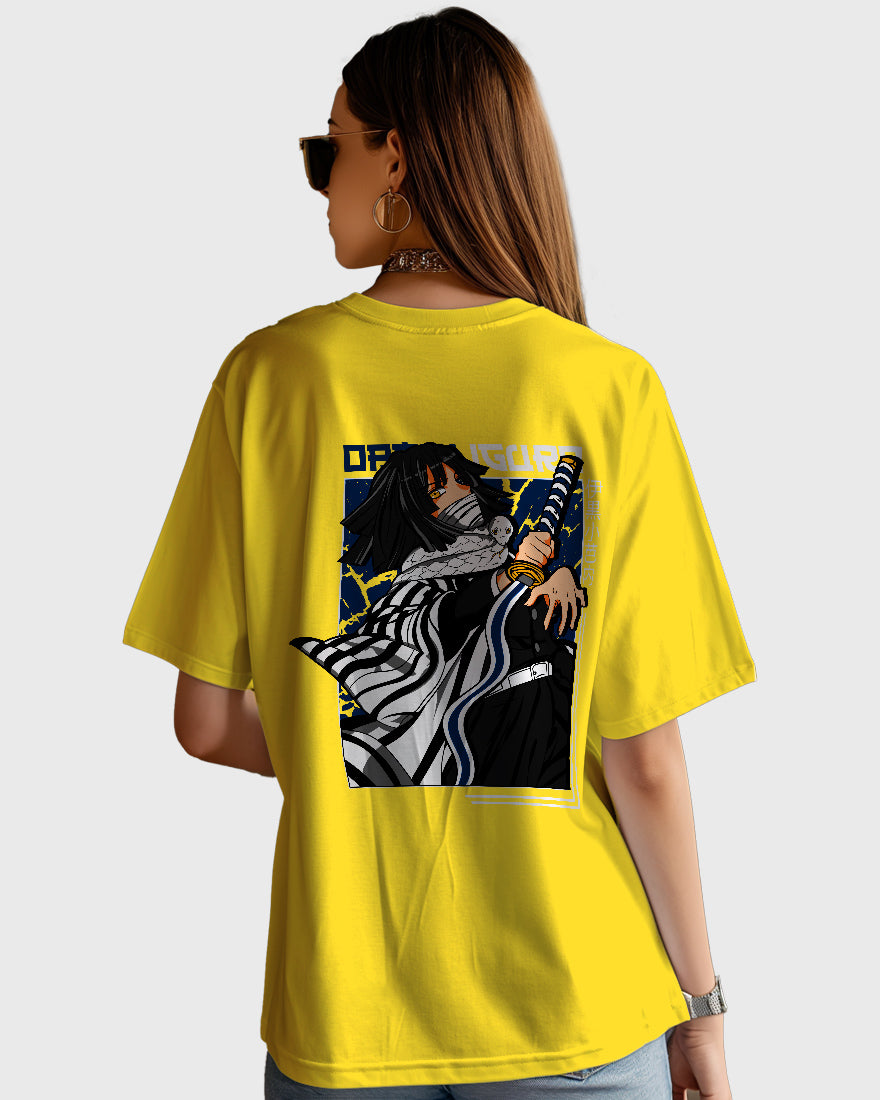 Womens Oversized TShirt Anime Demon Slayer Iguro