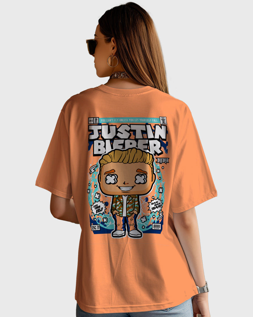 Womens Oversized TShirt Trending Justi Biber