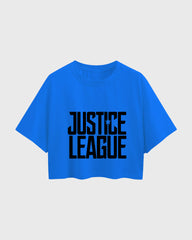 Womens Oversized Cropped TShirt Movies Lustice League