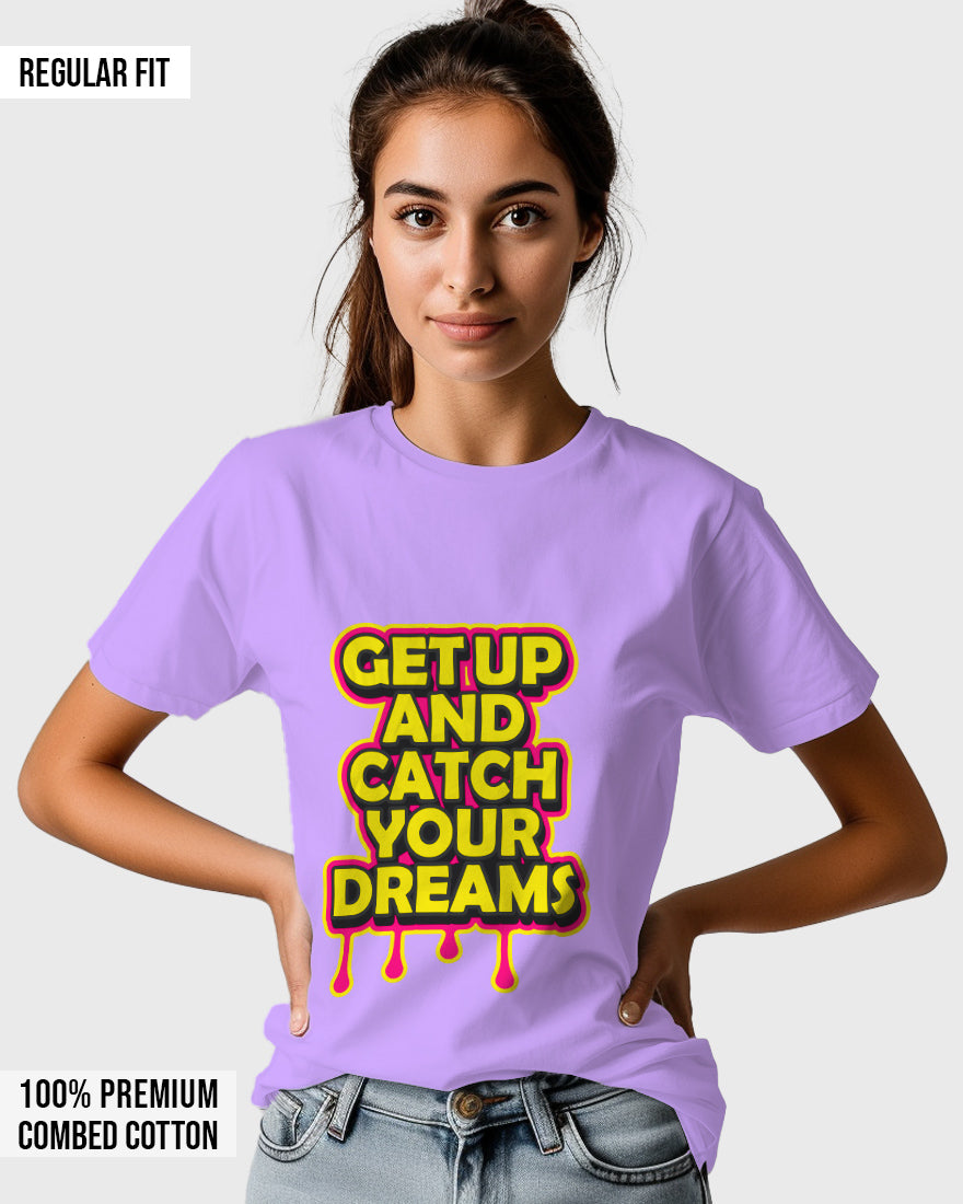 Womens Relaxed Fit TShirt Funky Getup And Catch