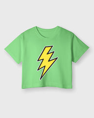 Womens Cropped TShirt Movies Flash Logo1