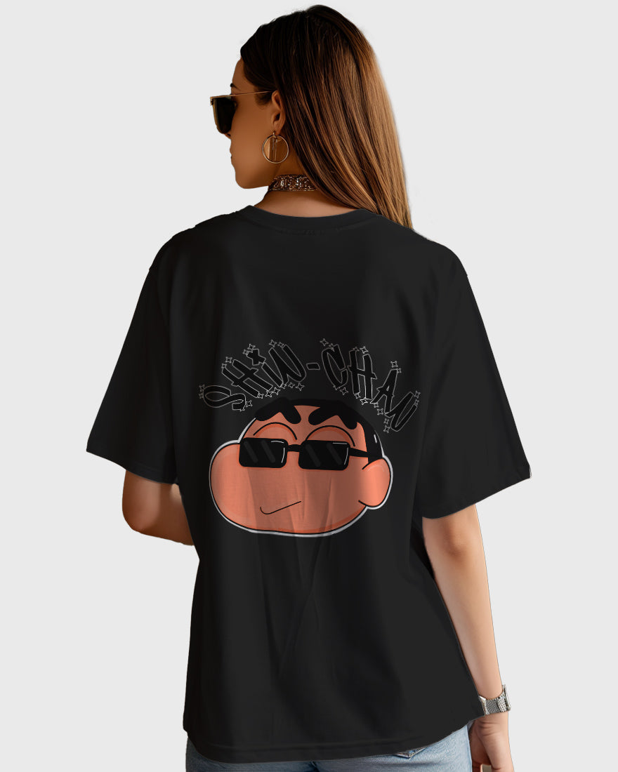 Womens Oversized TShirt Cartoon Sinchan