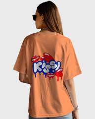 Womens Oversized TShirt Funky Kiss