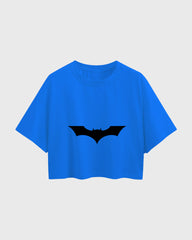 Womens Oversized Cropped TShirt Movies Batman Logo