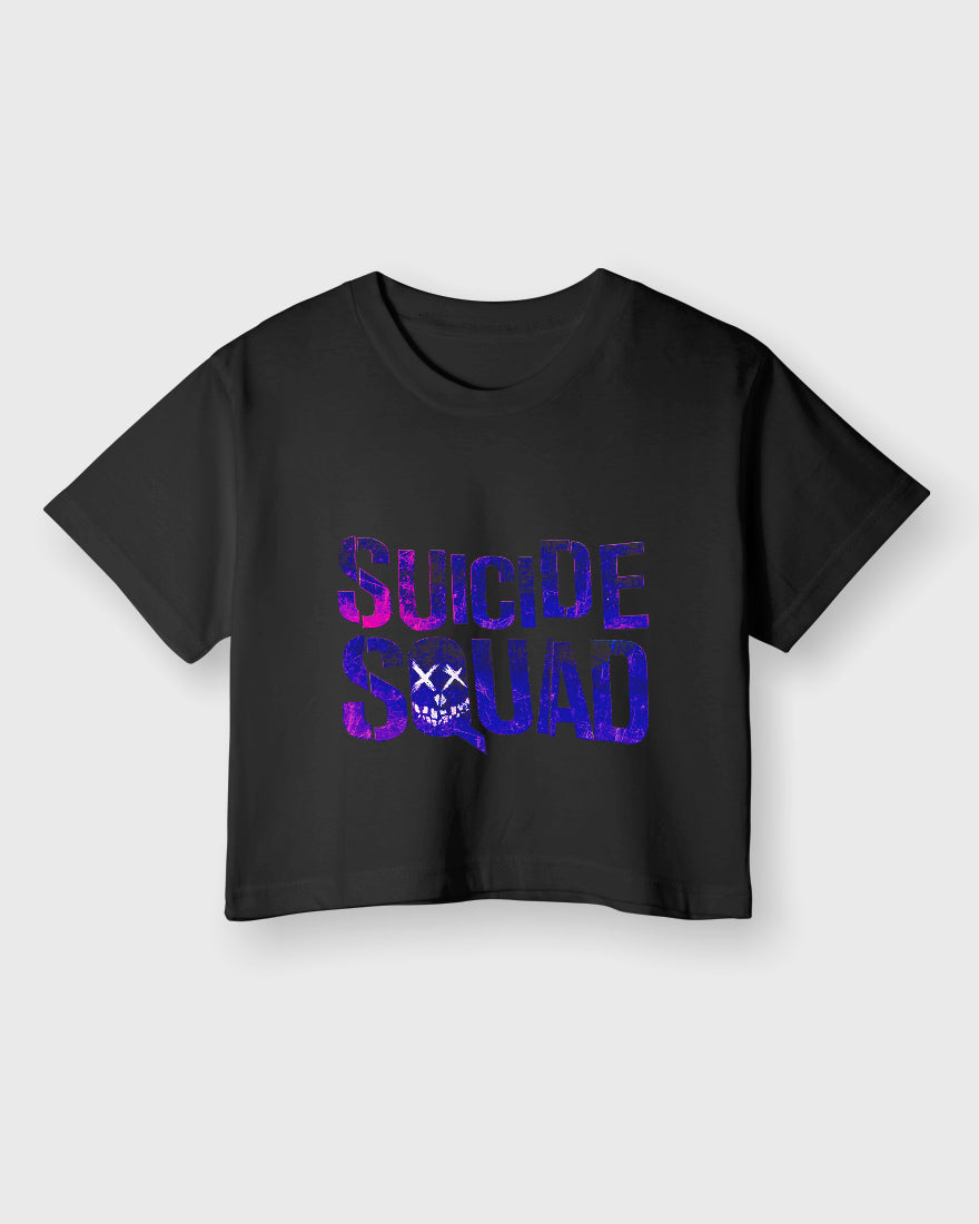 Womens Cropped TShirt Gaming Suicide Squad Special Ops