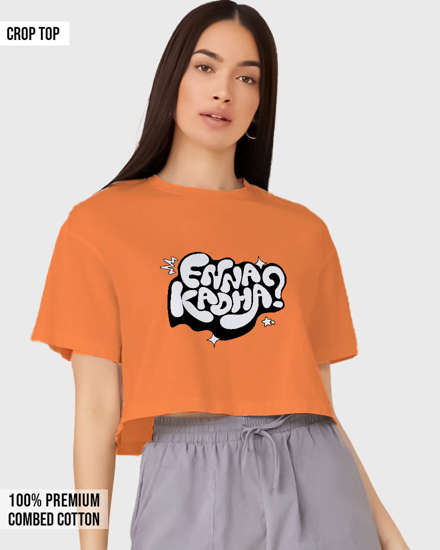 Womens Cropped TShirt Trendings Enna Kadha