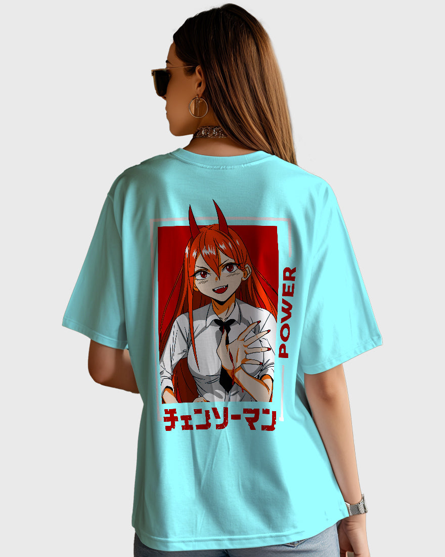 Womens Oversized TShirt Anime Chainsaw Man