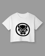 Womens Cropped TShirt Movies Black Panther Logo