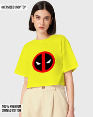 Womens Oversized Cropped TShirt Movies Dead Pool