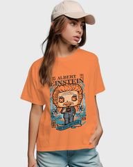 Womens Relaxed Fit TShirt Trending Albert Einstein