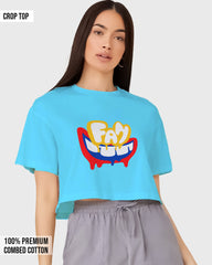 Womens Cropped TShirt Funky Fan