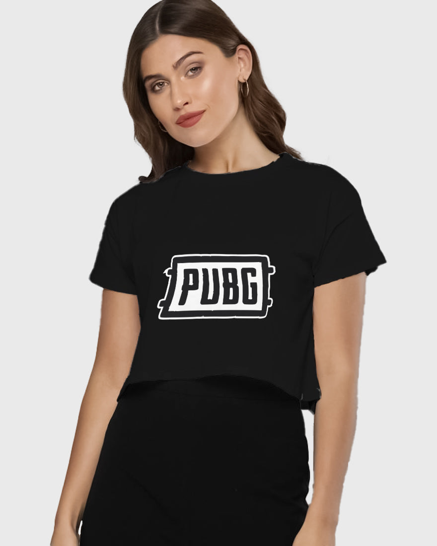 Womens Cropped TShirt Gaming Pubg 1