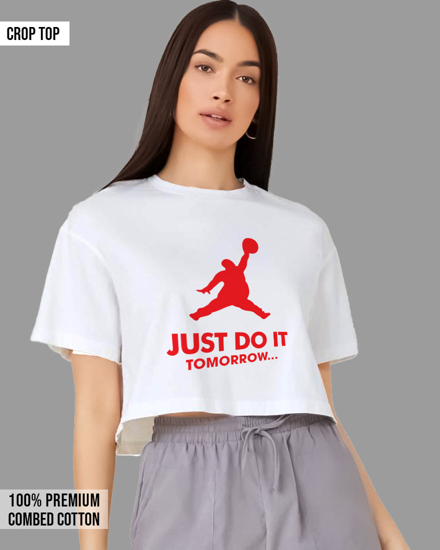 Womens Cropped TShirt Funky Just Do It