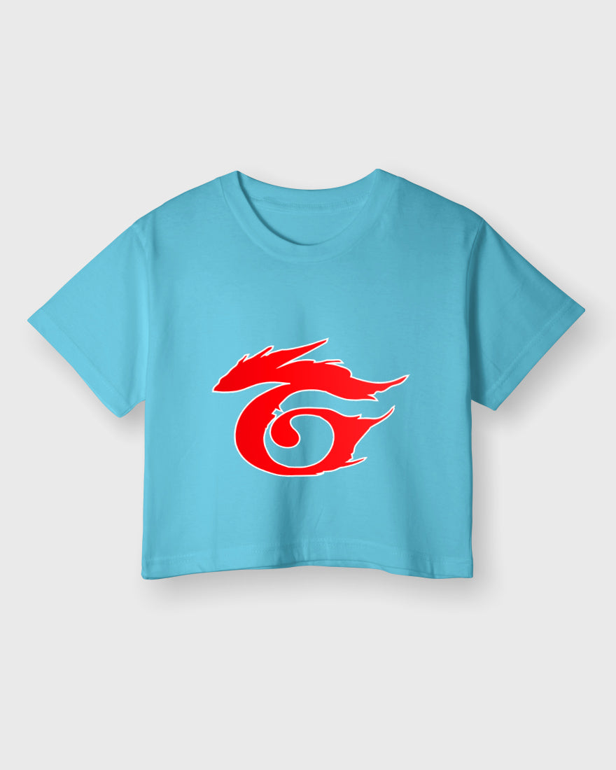 Womens Cropped TShirt Gaming Free Fire 1