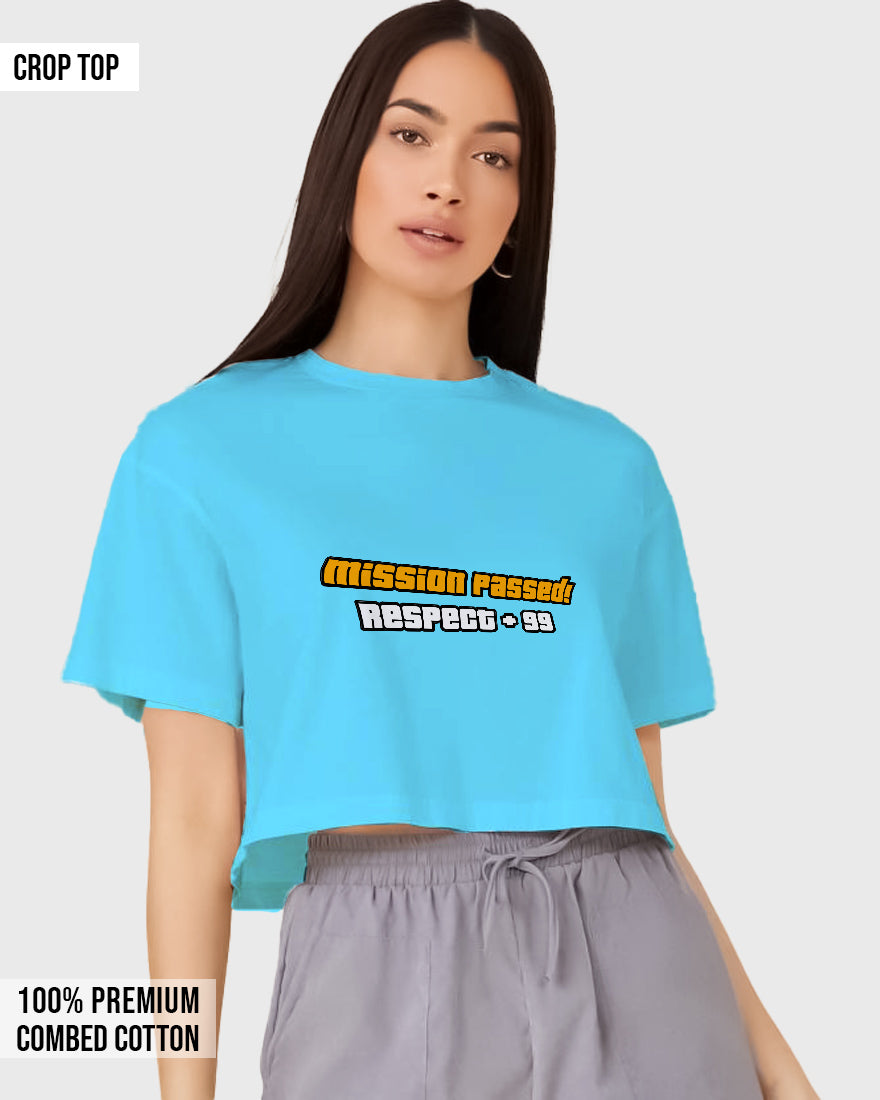 Womens Cropped TShirt Gaming Gta 2