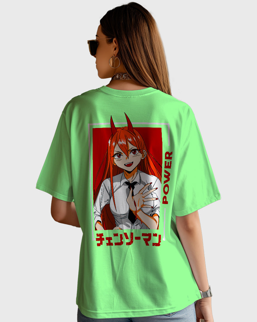 Womens Oversized TShirt Anime Chainsaw Man