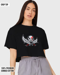 Womens Cropped TShirt Gaming God Of War Kratos